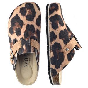 Sanita Leopard-Print Clogs